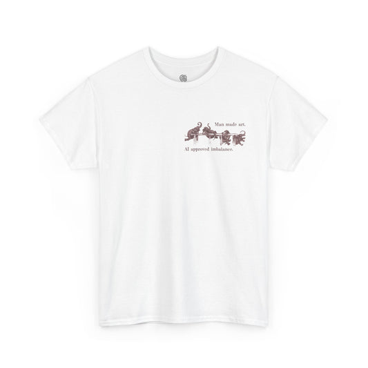 MAN MADE ART, AI APPROVED IMBALANCE - T-SHIRT